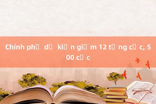 Chính phủ dự kiến giảm 12 tổng cục， 500 cục