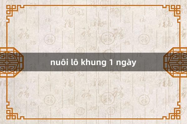 nuôi lô khung 1 ngày