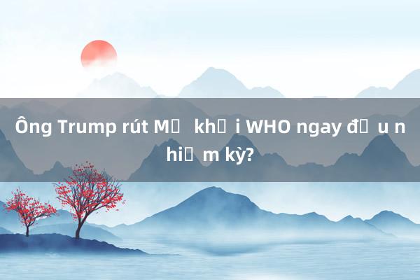 Ông Trump rút Mỹ khỏi WHO ngay đầu nhiệm kỳ?