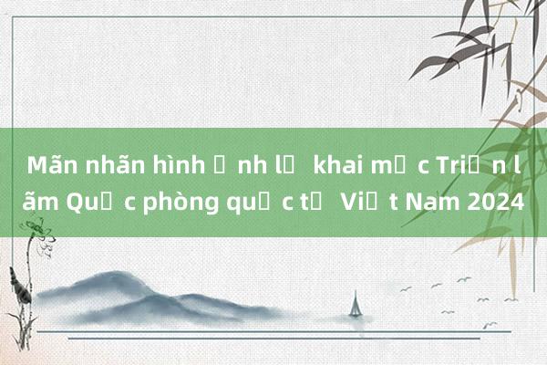 Mãn nhãn hình ảnh lễ khai mạc Triển lãm Quốc phòng quốc tế Việt Nam 2024