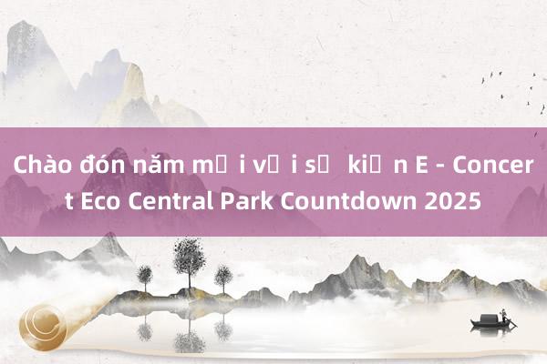 Chào đón năm mới với sự kiện E - Concert Eco Central Park Countdown 2025