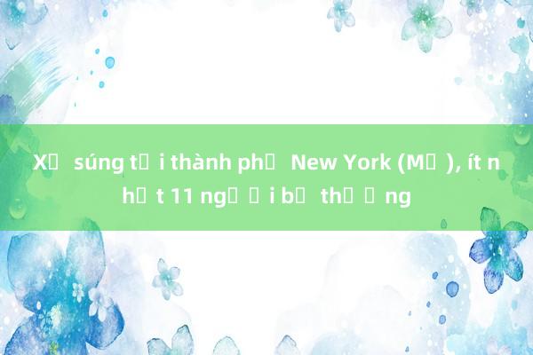 Xả súng tại thành phố New York (Mỹ), ít nhất 11 người bị thương